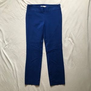 Loft royal blue cropped skinny dress pants sz 0